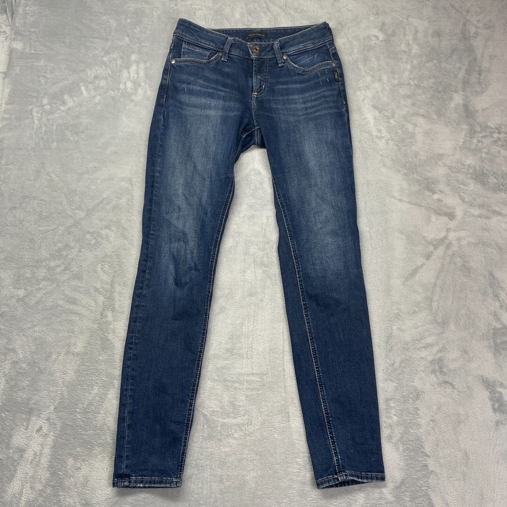 Silver Boyfriend Jeans Womens 26/29 (29x32) Blue Denim Streetwear Skinny Leg